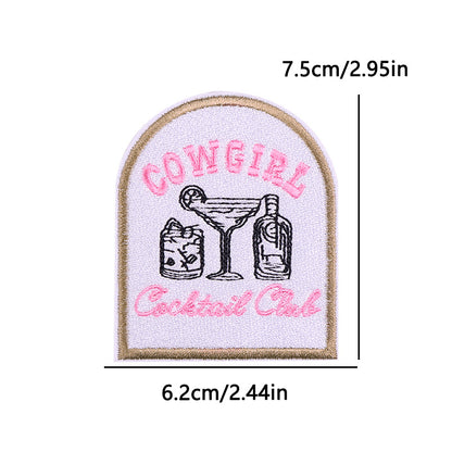 pink letter saying ironing embroidery patch - Clpatch
