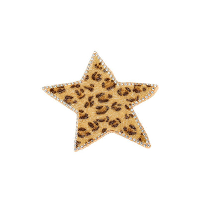 Rhinestone leopard patch