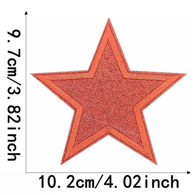 Glitter star hat patch