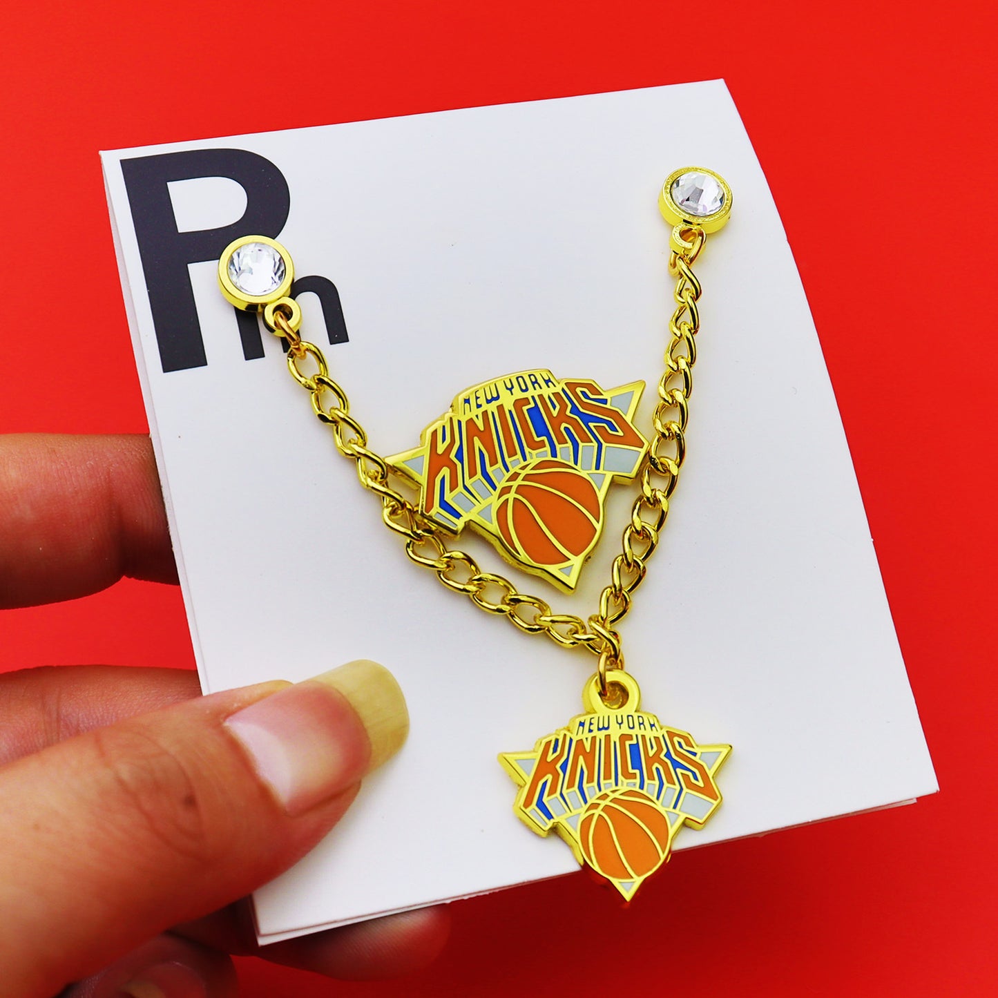 Metal Basketball Chain Hat Pins