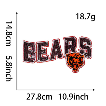 NFL team sequin embroidery large patch