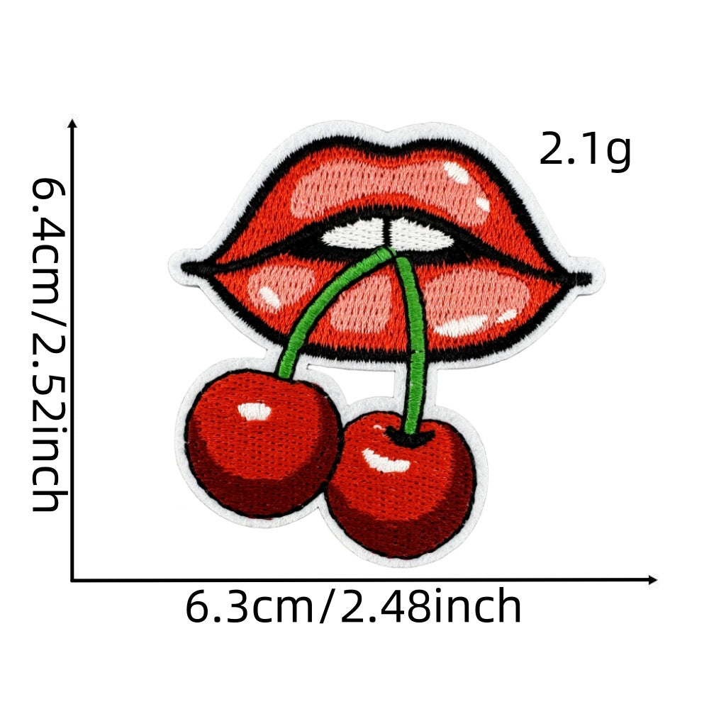 Fruit strawberry cherry jewelry patch