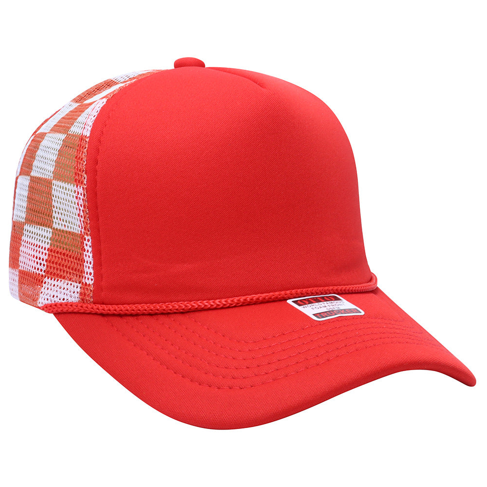 truck cap outdoor leisure visor American fashion breathable sun protection plaid baseball cap