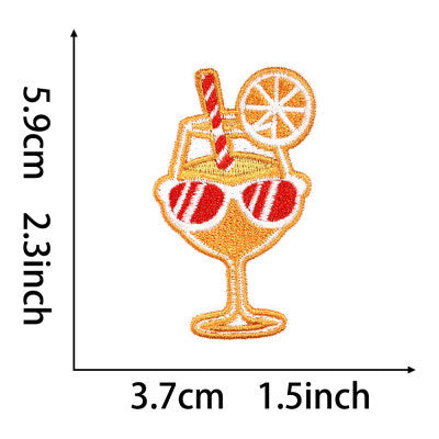 12 summer sequins drink patches