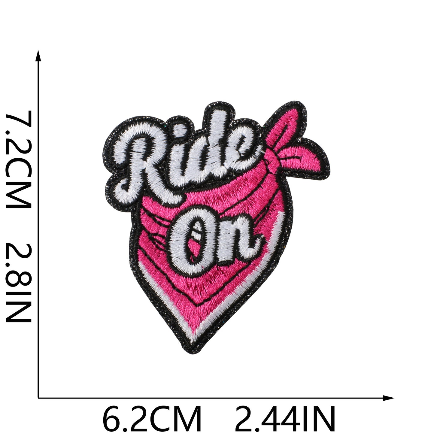 Western Pink Embroidered Patches – Iron-On Patch Set
