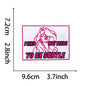 funny phrase rectangular patches