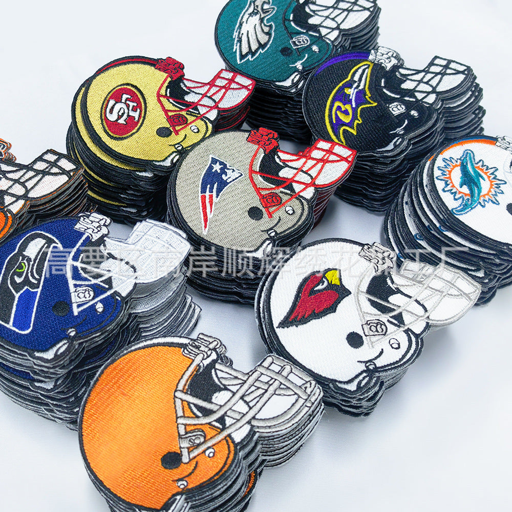 American Football Embroidery Cloth Patch NFL Games Helmet Patch – Clpatch