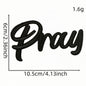 word pray jesus love faith patch