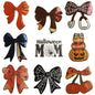 Halloween pumpkin sequins bow patch