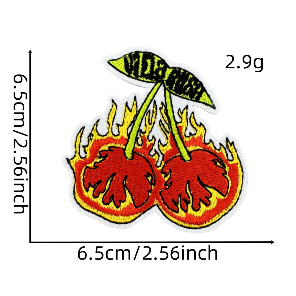 Fruit strawberry cherry jewelry patch