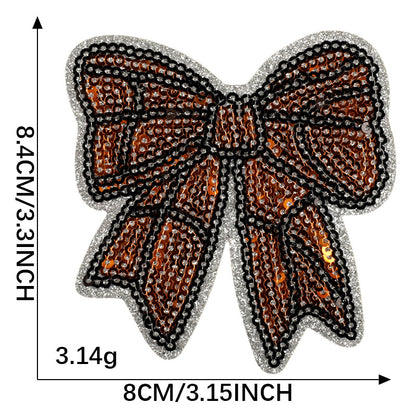 Sports sequins bow patch - Clpatch