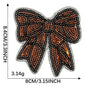 4 pcs Sports sequins bow patch
