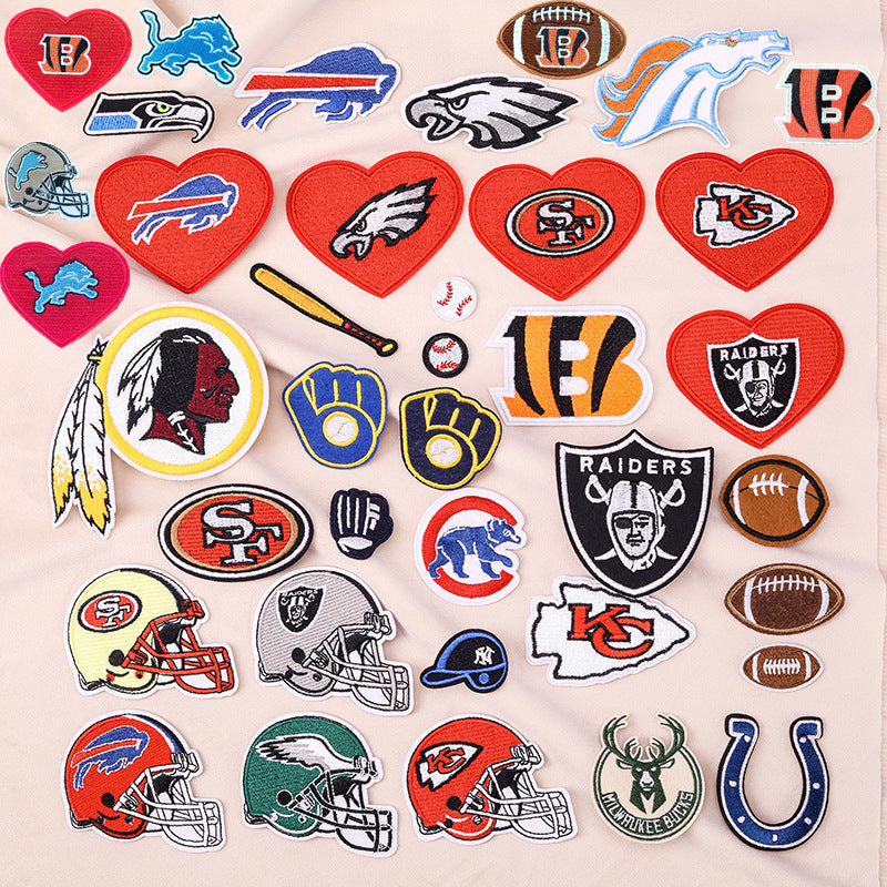 football team embroidery iron on patches - Clpatch