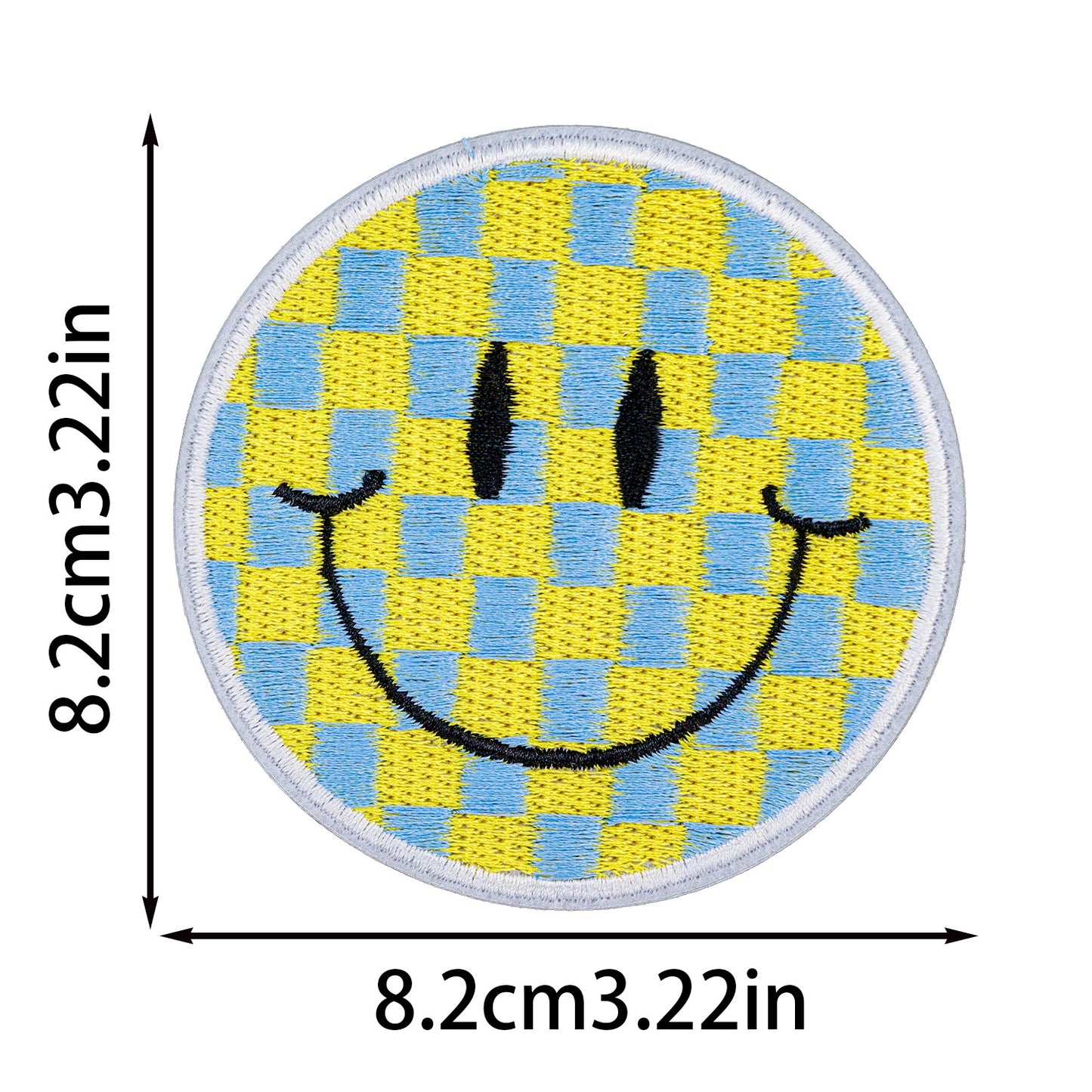 Smiley face round patch
