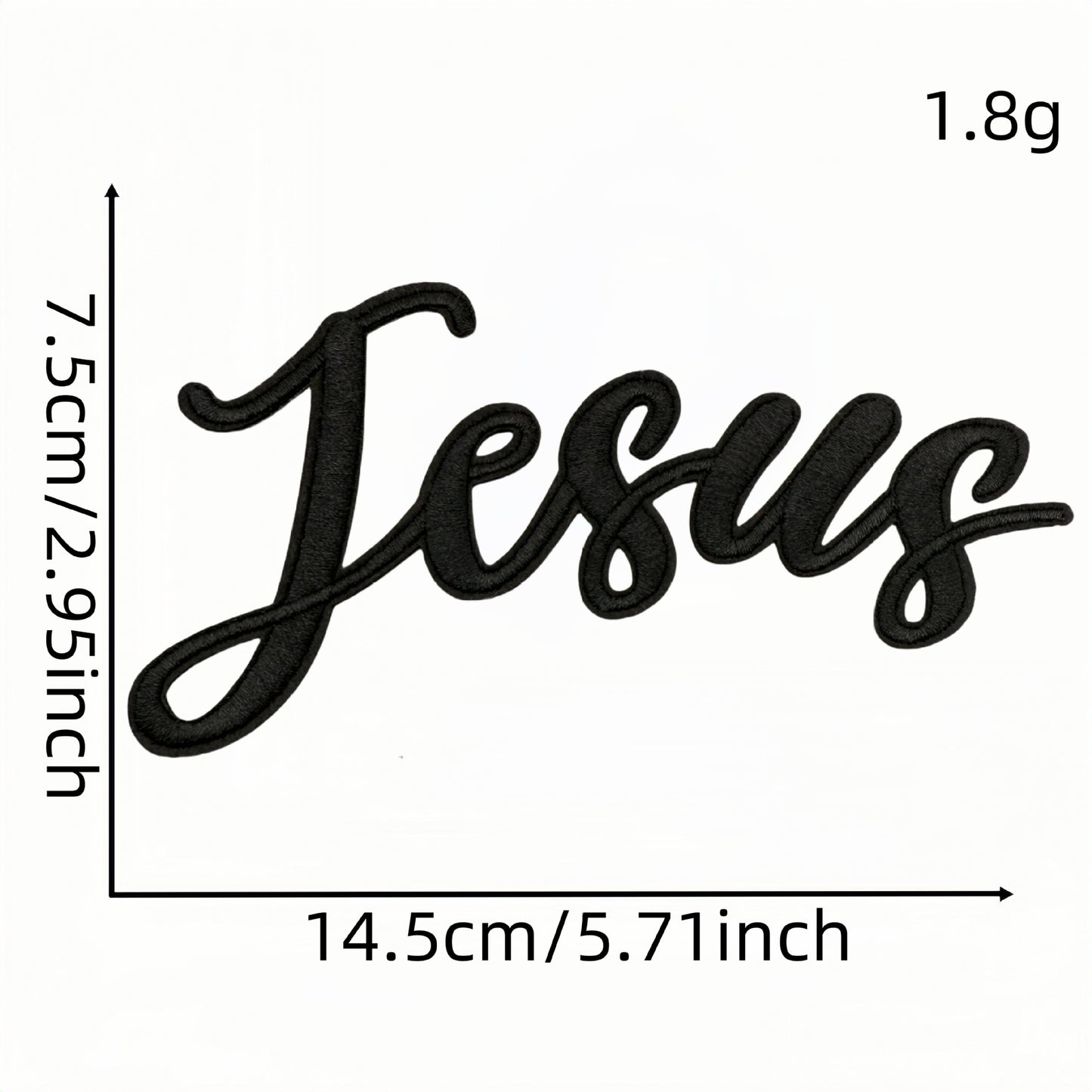 word pray jesus love faith patch