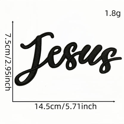 word pray jesus love faith patch