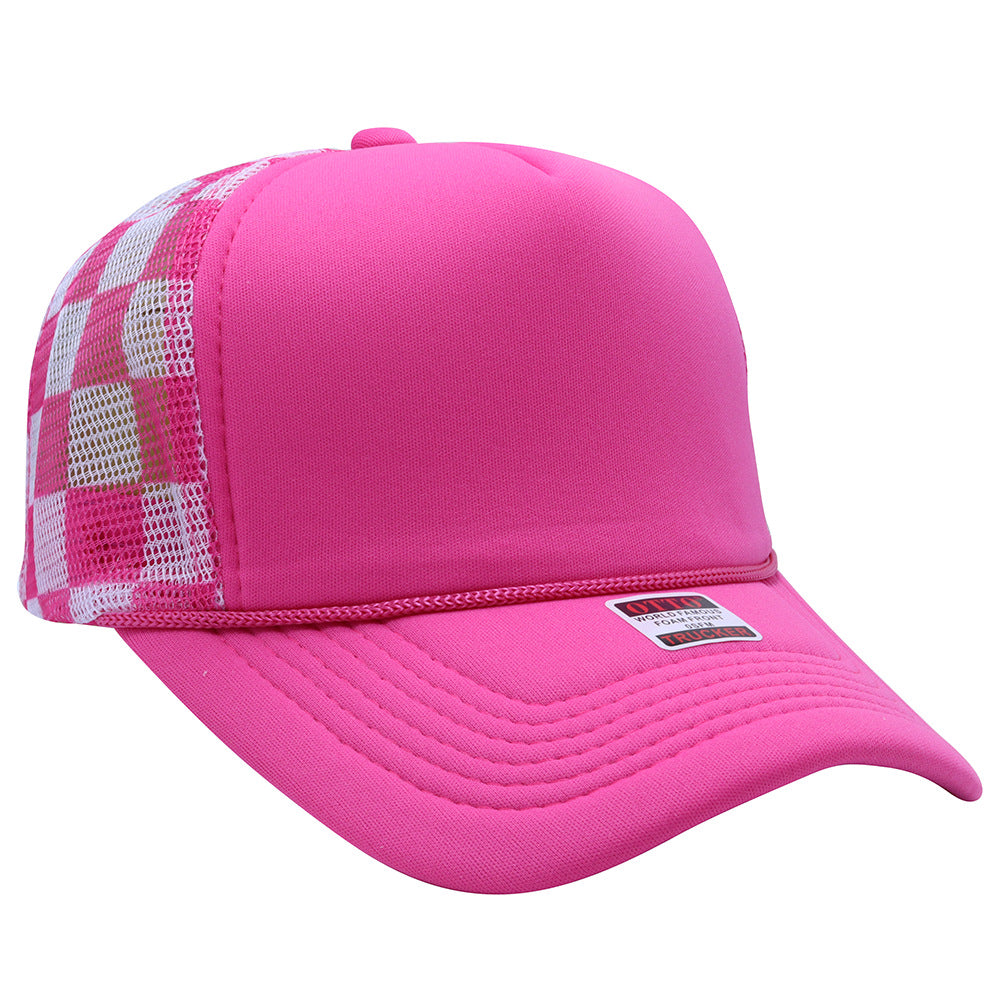 truck cap outdoor leisure visor American fashion breathable sun protection plaid baseball cap