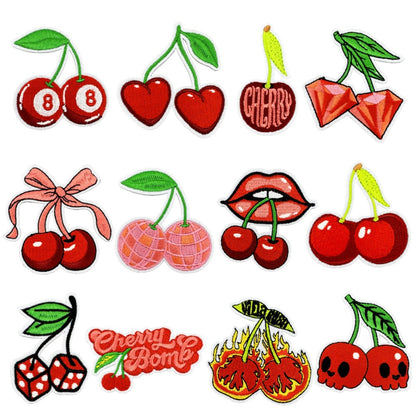 Fruit strawberry cherry jewelry patch