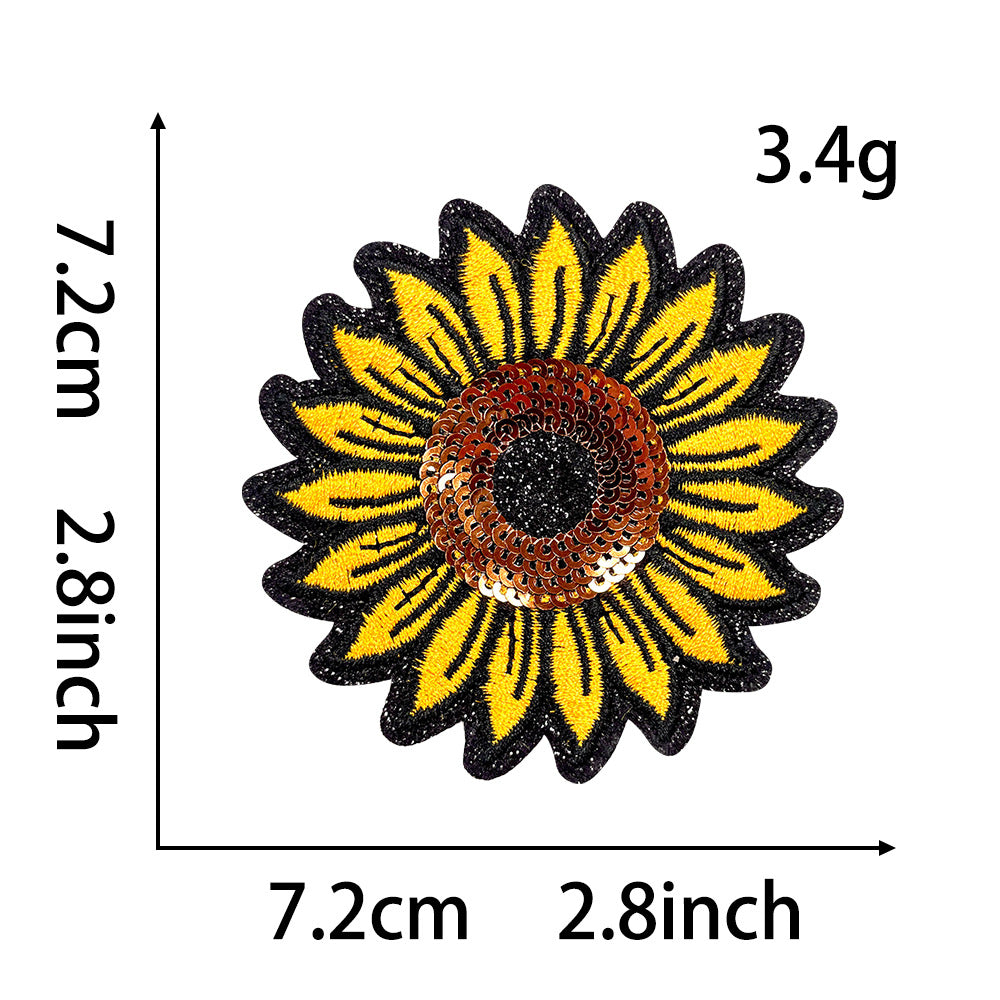 Natural Style Plant Flower Monstera Rose Sunflower Cactus DIY Patch