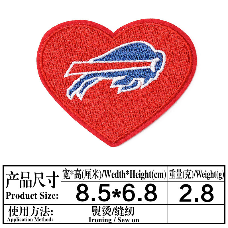 football team embroidery iron on patches - Clpatch