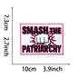 funny phrase rectangular patches