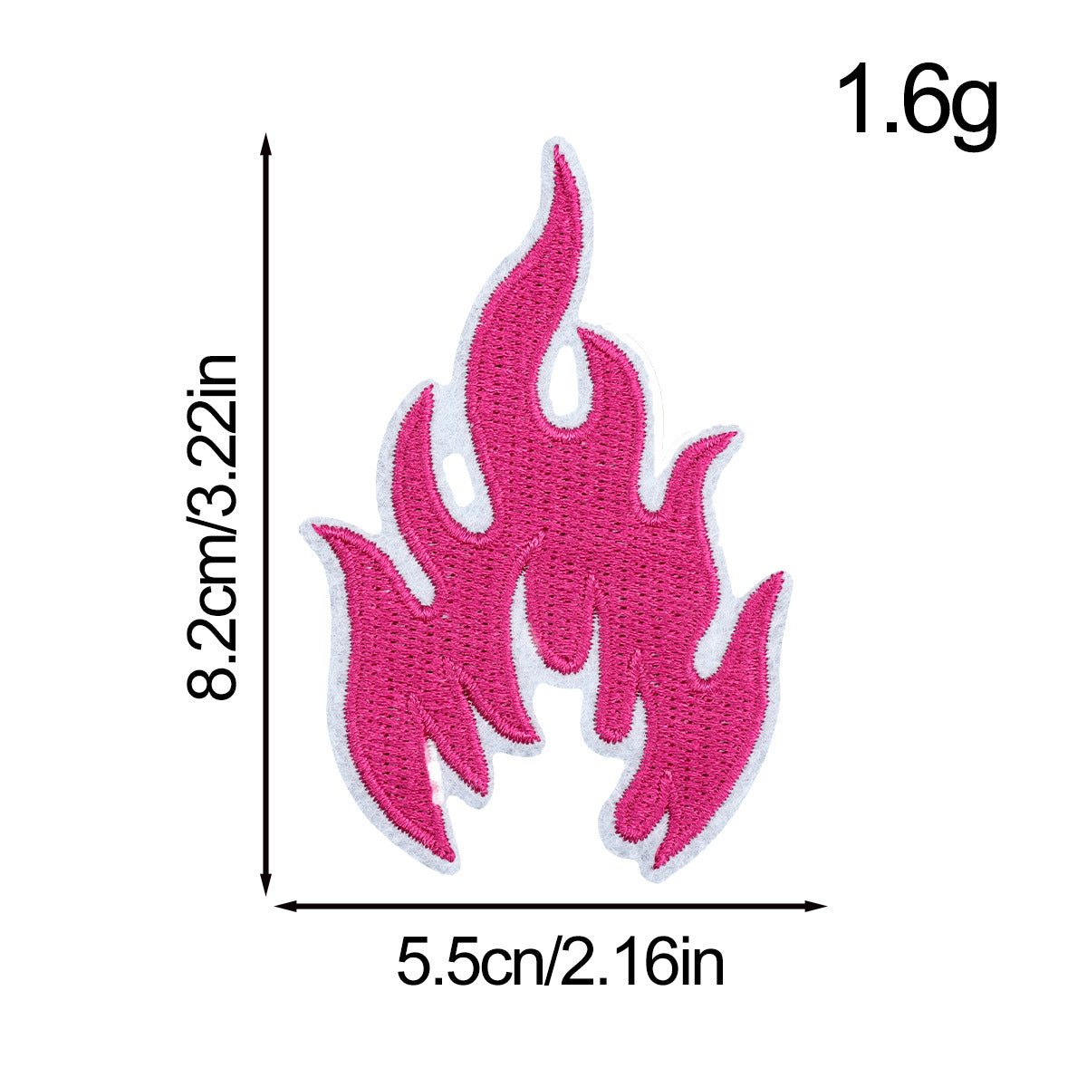 Flame seam-free washable iron on patch