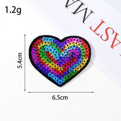 sequin heart patch