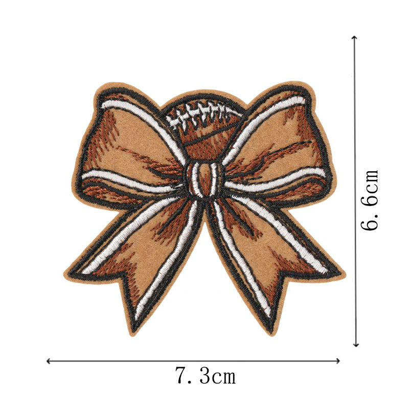 Fashion football sport bow patch ironing