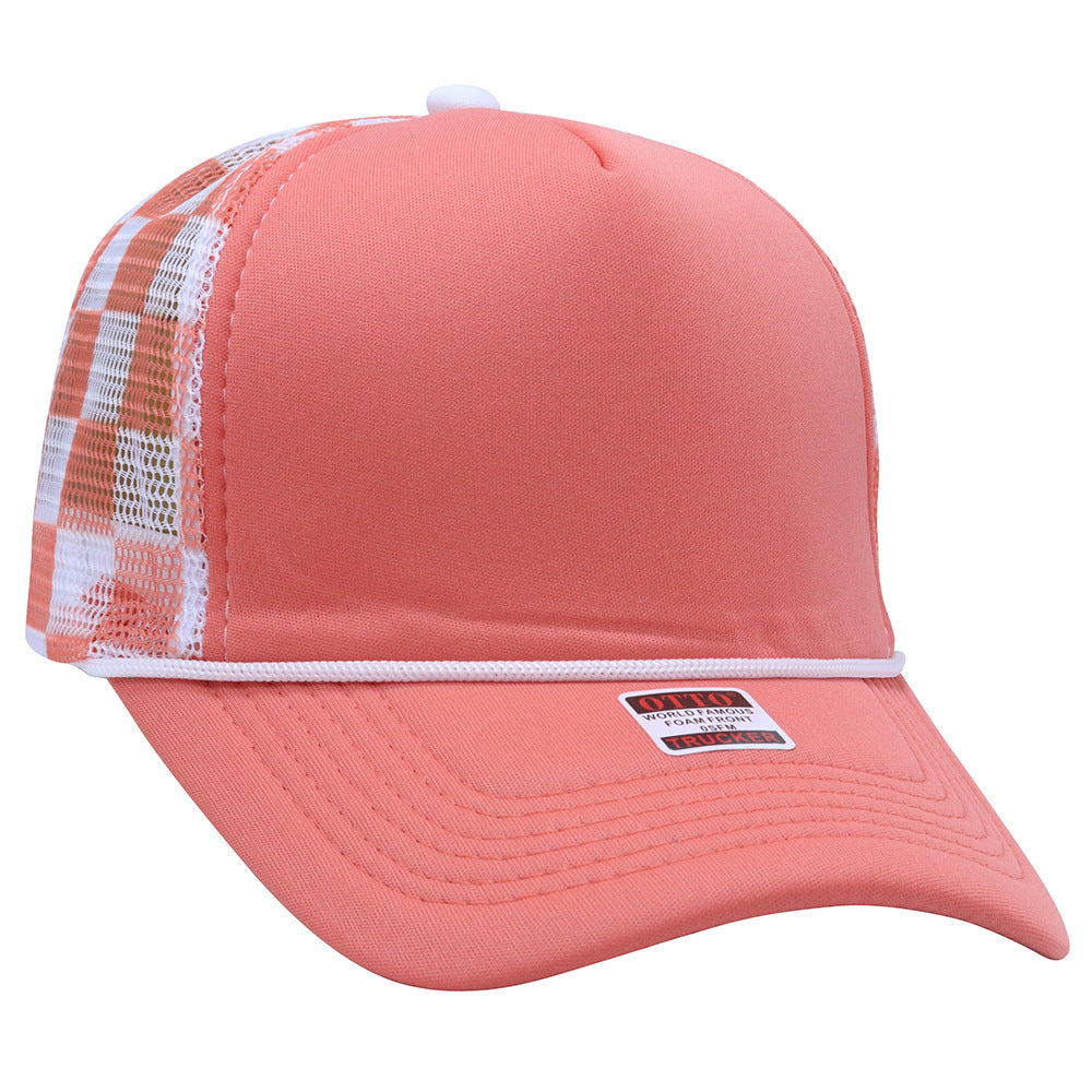 truck cap outdoor leisure visor American fashion breathable sun protection plaid baseball cap