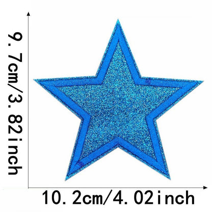Glitter star hat patch