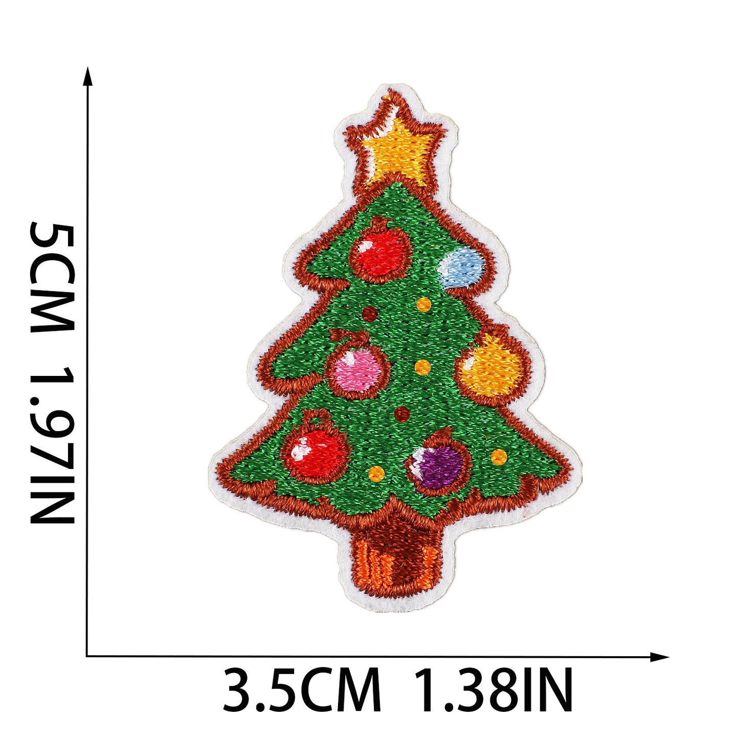 Color light Christmas label Santa patches