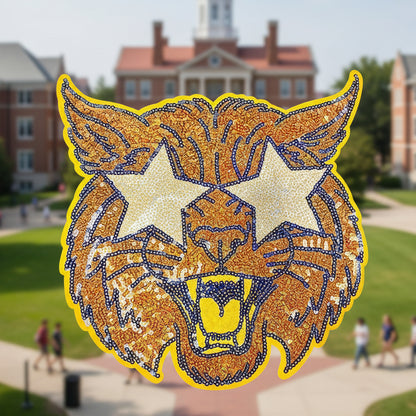Sequined Tiger Head Star Eye wildcat Big Patch