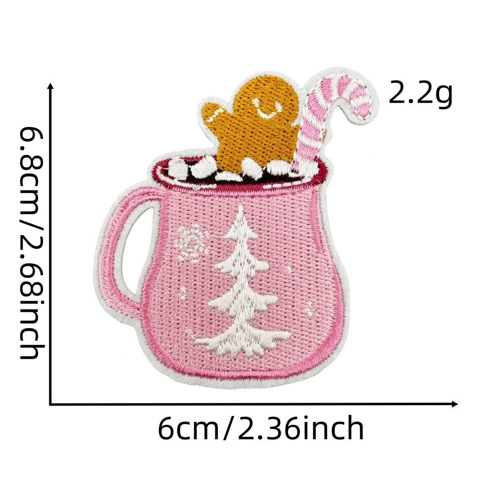 wholesale pink Christmas  gift patches