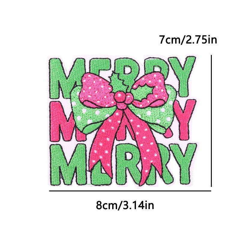 Christmas embroidery patch