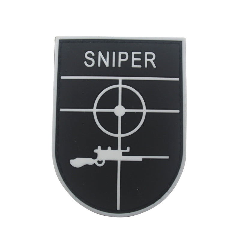 SNIPER sniper aiming PVC rubber seal 3D three-dimensional shield morale seal patches