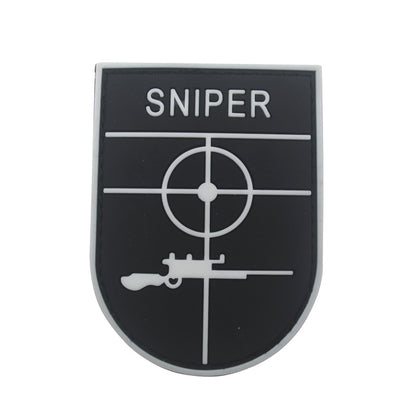 SNIPER sniper aiming PVC rubber seal 3D three-dimensional shield morale seal patches