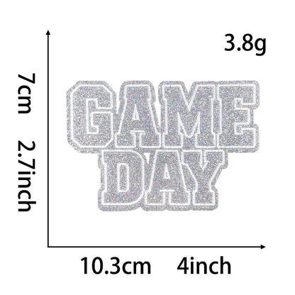 Gameday Glitter football patches