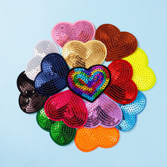 sequin heart patch