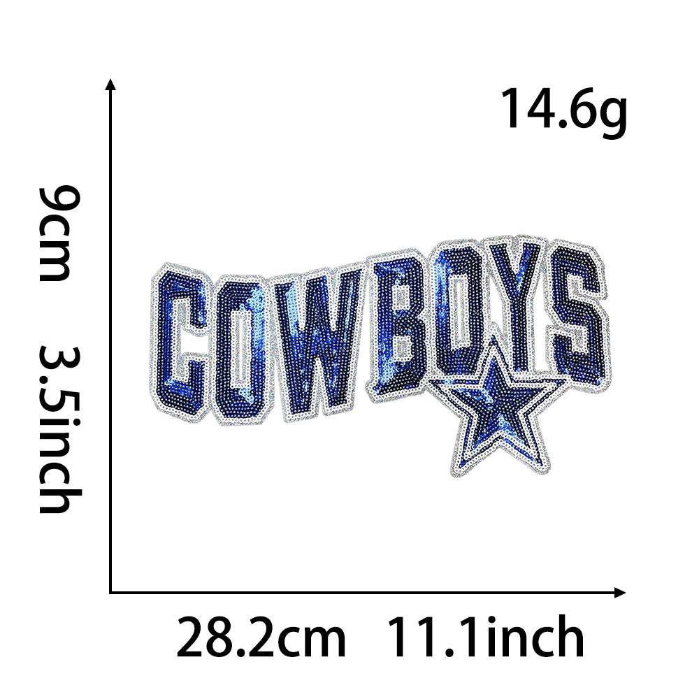 NFL team sequin embroidery large patch