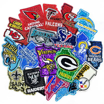 NFL team logo state shape NFL fan patches