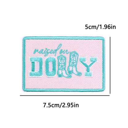 pink letter saying ironing embroidery patch - Clpatch