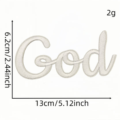 word pray jesus love faith patch