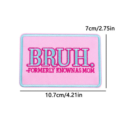 pink letter saying ironing embroidery patch - Clpatch