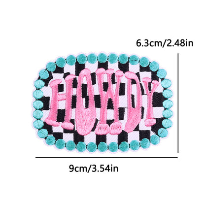 pink letter saying ironing embroidery patch - Clpatch