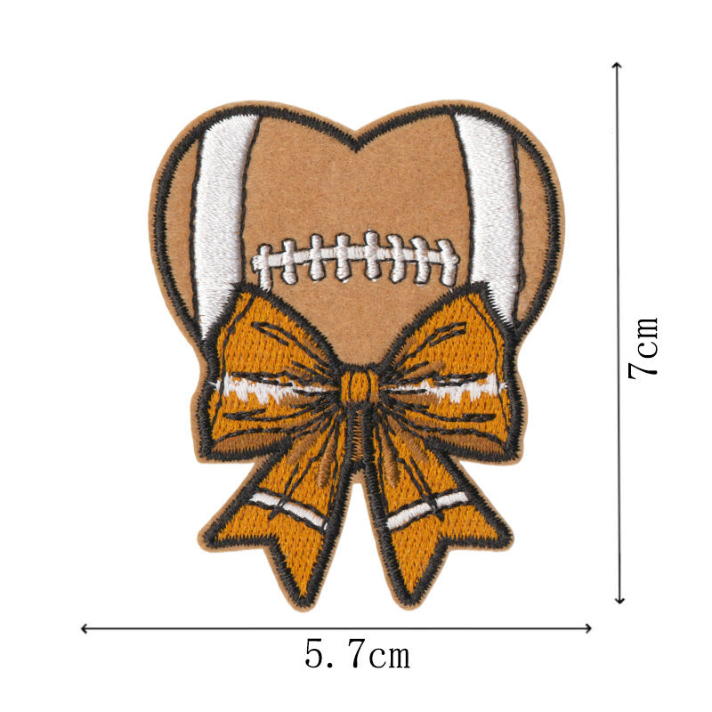 Fashion football sport bow patch ironing