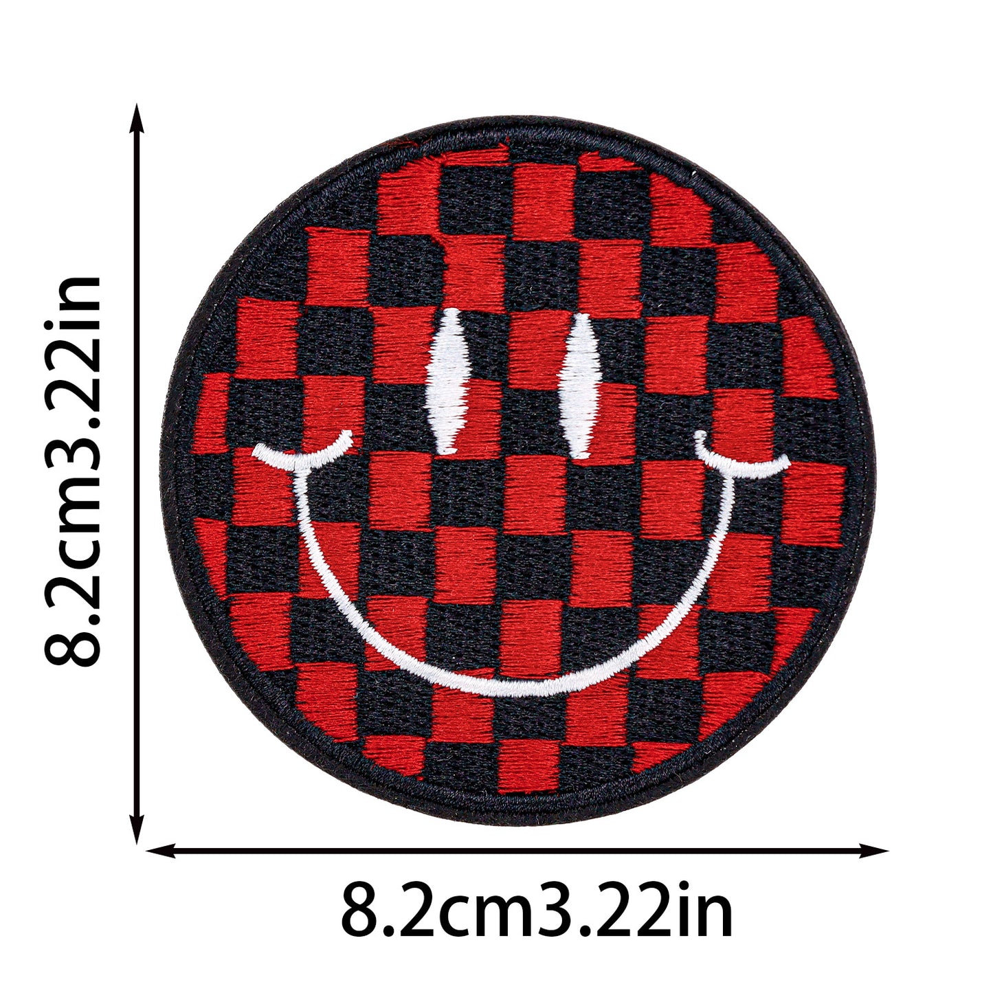 Smiley face round patch