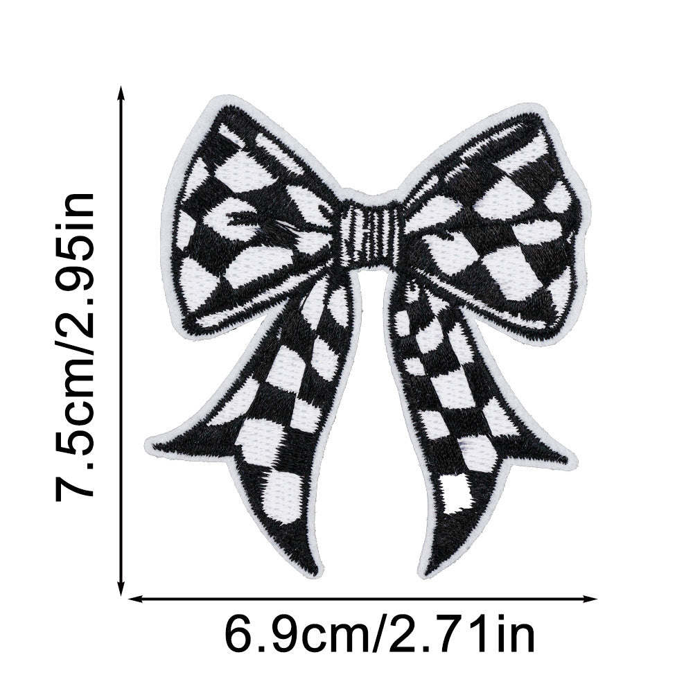 New plaid bow patch