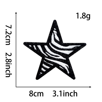 heart Zebra texture star lightning a set 12pcs small patches