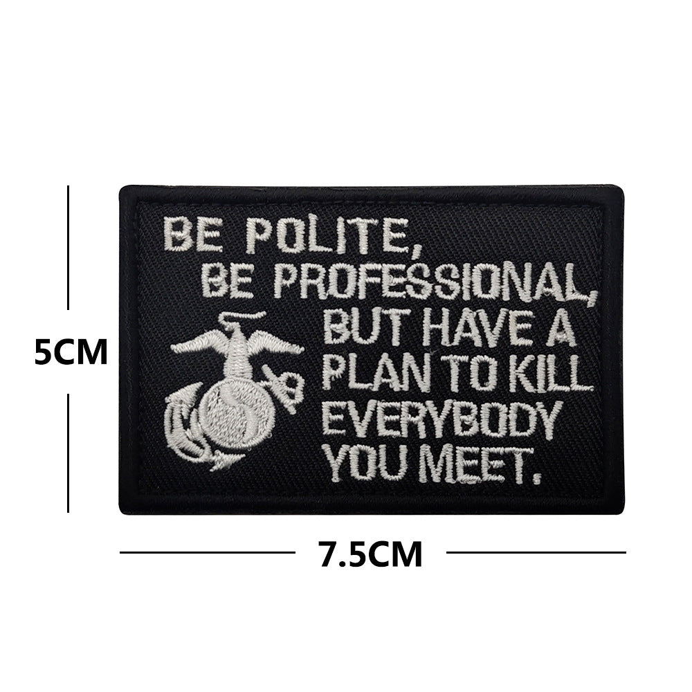 Personalized English embroidered armband backpack Velcro morale patches
