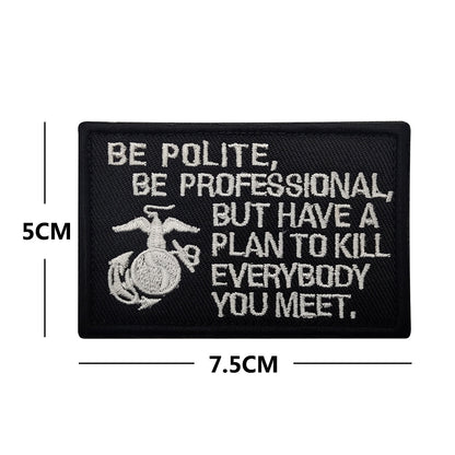 Personalized English embroidered armband backpack Velcro morale patches
